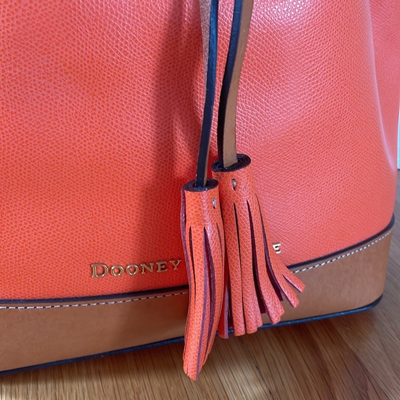 Dooney & Bourke Saffiano Drawstring Shoulder Bag ~ Geranium ❤️ - Picture 5 of 15